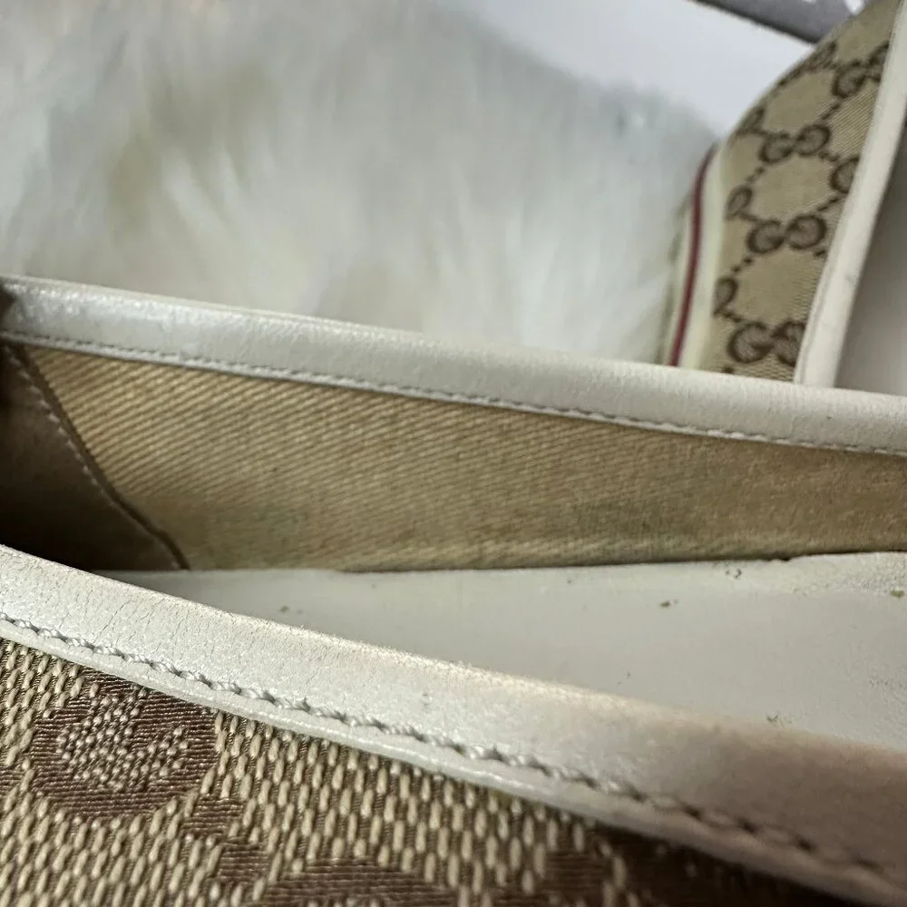 ❌SOLD❌ Authentic Gucci Signature GG Canvas Ballet Slip Flats - Sz 9 - Picture 15 of 15
